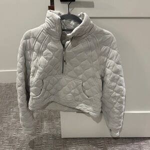 Lululemon Quilted Scuba Quarter Zip - Bone